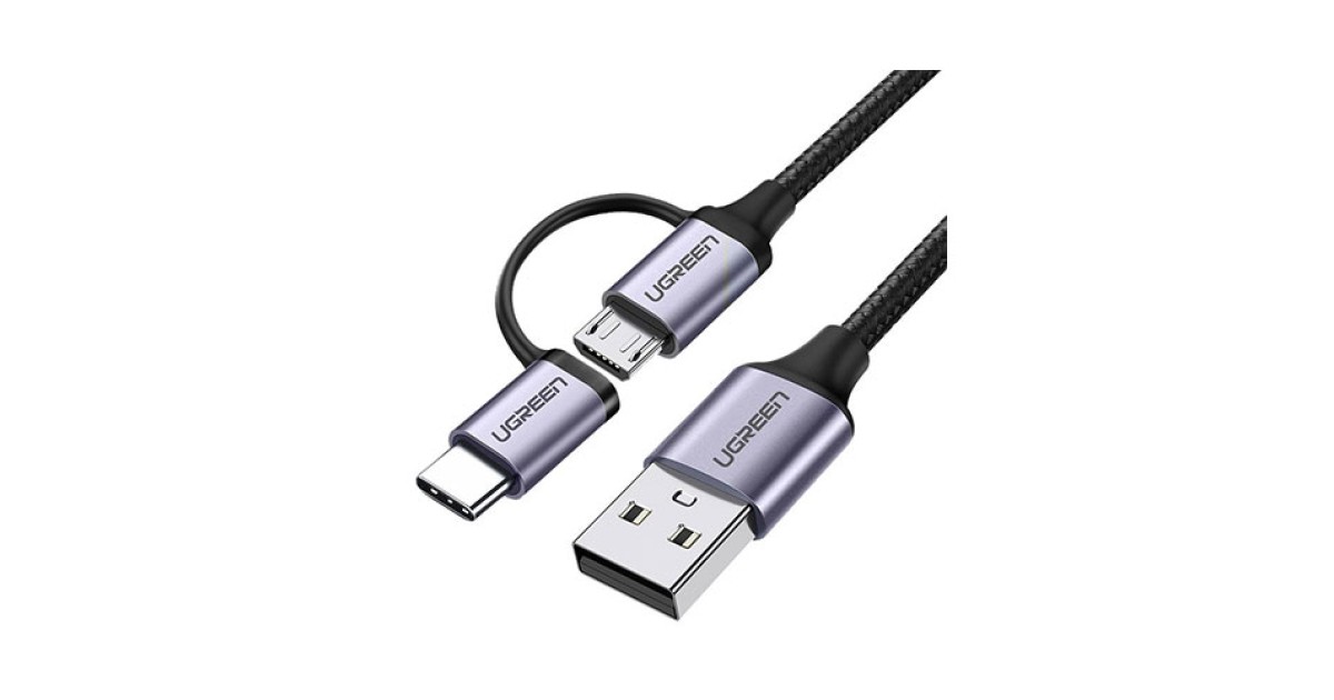 UGREEN 30875 USB Micro USB + USBC Data Cable Price in Bangladesh